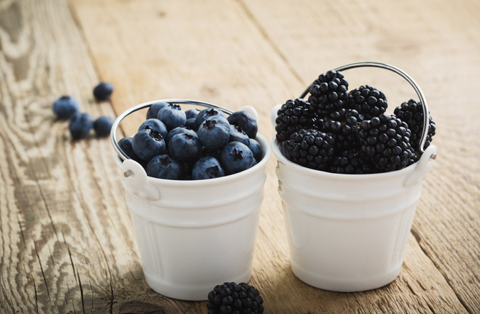 Blackberries and Blueberries