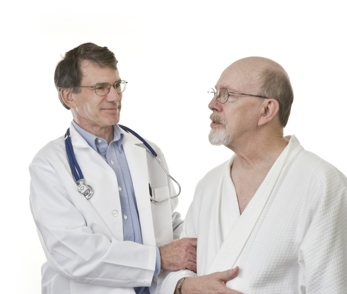 Older Man Examined by Doctor