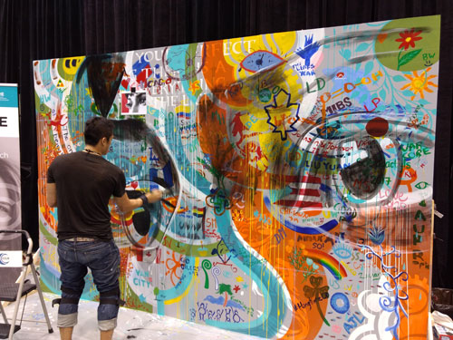 AAO mural in progress